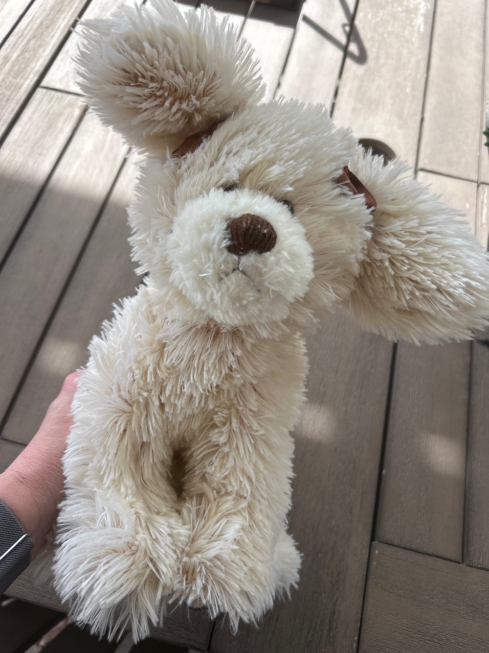Plush Cream Dog Toy - Soft Fluffy Puppy Gund